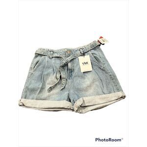 Jeans Belted Shorts by YMI